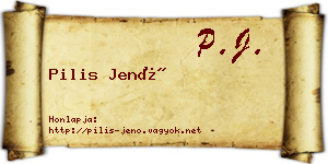 Pilis Jenő névjegykártya